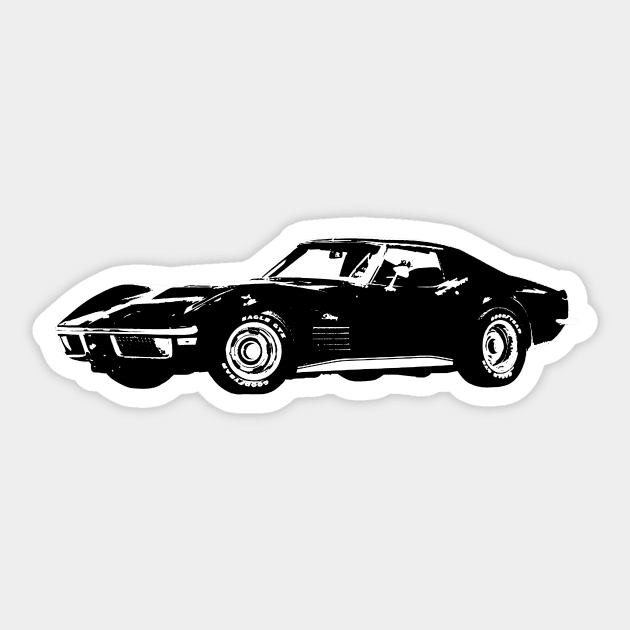 1971 Corvette Sticker by GrizzlyVisionStudio